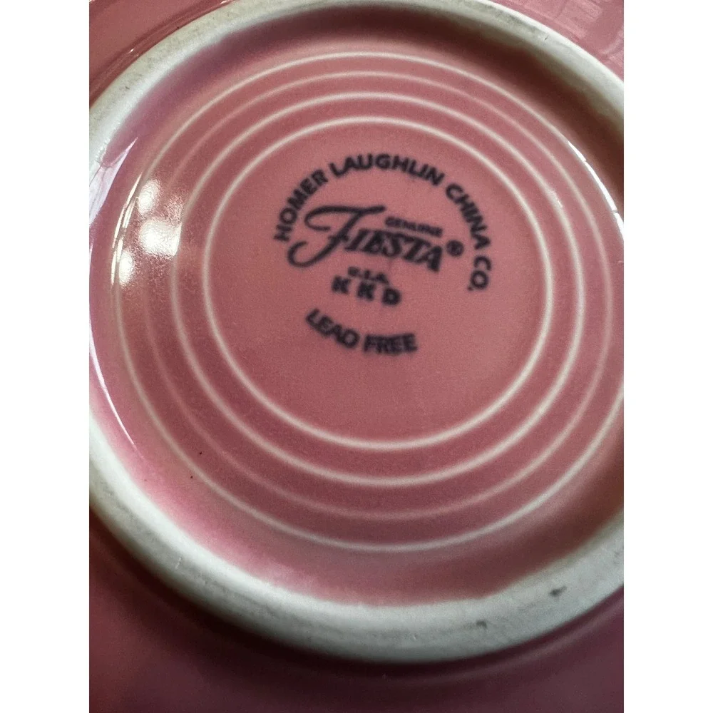 Fiesta Homer Laughlin China Co Saucers Lot‎ 12 Blue Pink Peach Lead Free vintage
